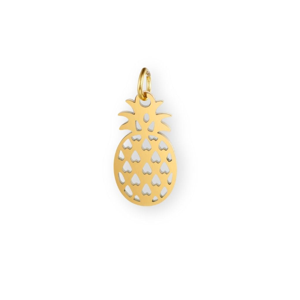 Une collection de pendentif ananas en or pour bola de grossesse de femme enceinte