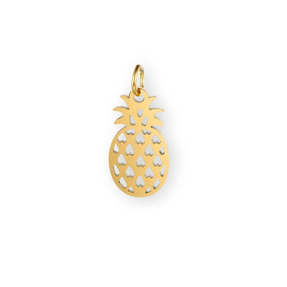 Une collection de pendentif ananas en or pour bola de grossesse de femme enceinte