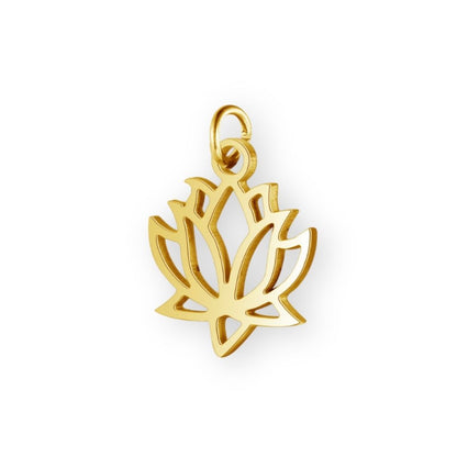 Une collection de pendentif fleur de lotus en or pour bola de grossesse de femme enceinte